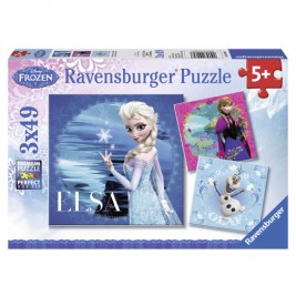 Frozen - Kinderpuzzel - 3x 49 Stukjes Ravensburger