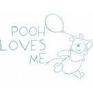 Winnie de pooh muursticker fresh mint middel groot afbeelding