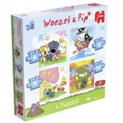 Woezel & Pip - 4 in 1 Puzzel 