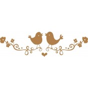 Muursticker Lovely Birds - Middel (24 x 28 cm) - Taupe - Anel