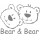 Muursticker Groot Bear & Bear Grijs 2